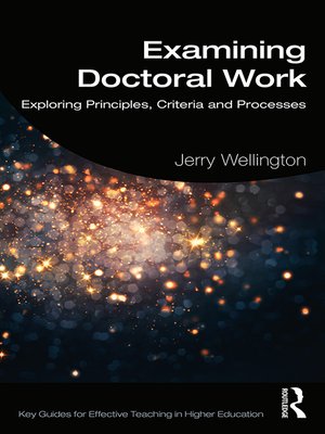 cover image of Examining Doctoral Work